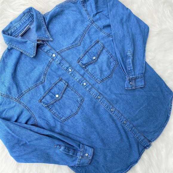 Arizona Jeans Co. Shirts Vintage 9s Arizona Denim Shirt Pearl Snaps